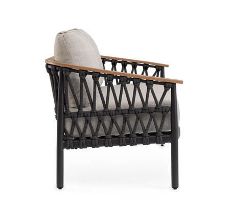 BIZZOTTO sofa 2-osobowa ogrodowa FENIX    szara