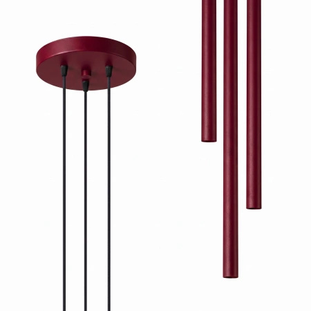 Lampa wisząca PASTELO 3P burgund