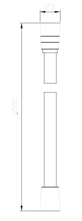 Wąż prysznicowy PVC 150 cm, czarny