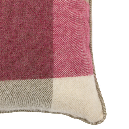 Dursley Check Cush Cranberry&Olive 450x450mm
