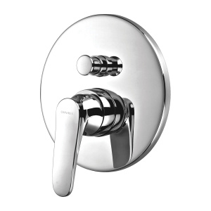 ART DECO bateria prysznicowo-wannowa podtynkowa, chrom połysk