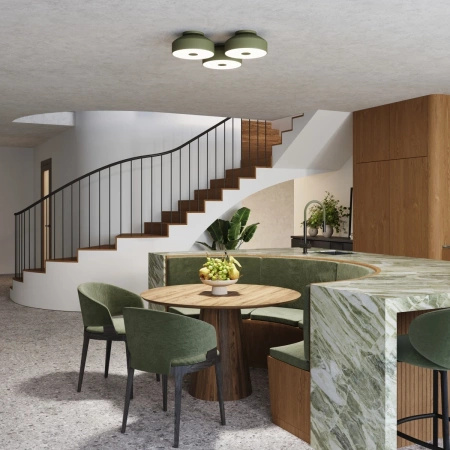 Plafon OMIQ zielony oliwkowy