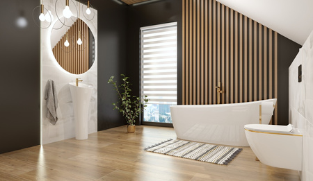 Miska wisząca WC z Deską Sofi Slim Gold Line