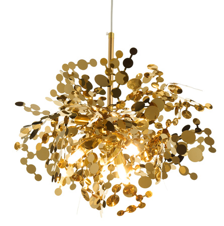 Lampa wisząca MONETTI 40 cm -  złota, dekoracyjna