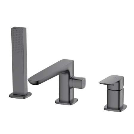 Bateria wannowa 3-otworowa, gun metal