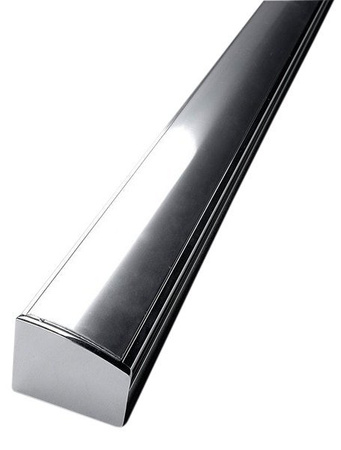 Profil ścienny do szkła 8mm z zestawem montażowym, chrom