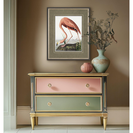 Vintage Flamingo Small Framed Art 540x30x440mm