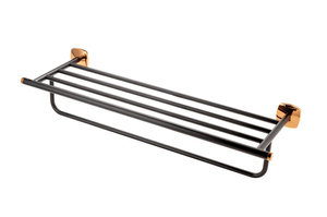 MERIDA półka na ręczniki,reling, rose gold/black