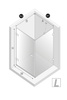 NZ2 Kabina prysznicowa OXIA NICKEL BRUSHED 1D L 70x70x200 szkło czyste 8mm Active Shield 2.0