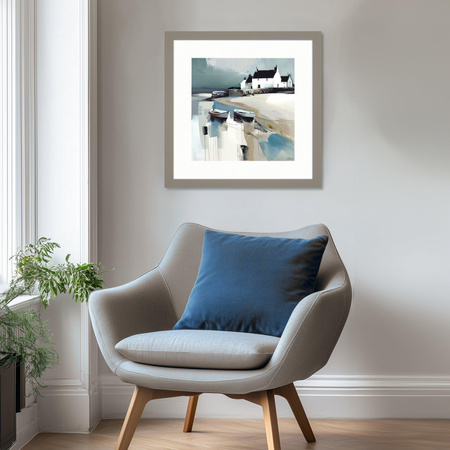 Water's Edge Framed Art 530x30x530mm