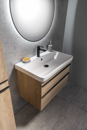 SITIA szafka umywalkowa 75,6x50x44,2cm, 2 szuflady, dąb Alabama