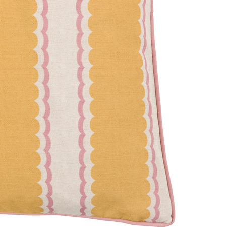 Calivana Stripe Cushion Ochre/Pink 450x450mm