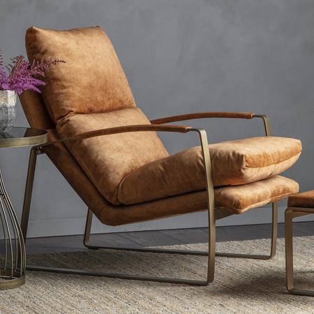 Fabien Lounger Ochre 650 x 960 x 920 mm