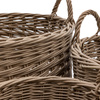 Hand Woven Willow Storage Basket Nest s/3 D460mm
