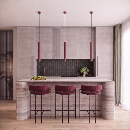Lampa wisząca ARCHE 2P burgund
