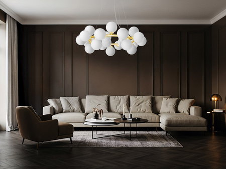 NOWOCZESNA LAMPA WISZĄCA KLASYCZNE ZŁOTO MARSIADA W25