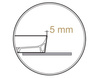 FEELING Umywalka slim nablatowa owalna 55x35 cm czarny mat (504) z Wadą