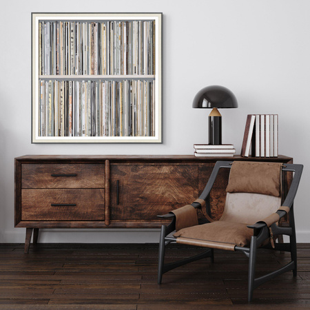 Through the Decades Framed Art 800x40x800mm