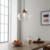 Camberley 1 Pendant Light Antique Brass Clear