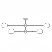 Lampa wisząca ASTRONOMY-6, 165 cm - biała