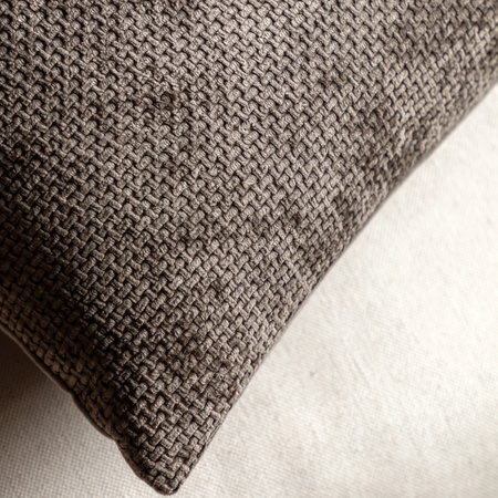 Basketweave Cushion Chocolate 2pk 450x450mm