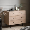 Ashdown 3 Drawer Chest Natural 900x400x750mm