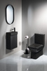 AVONA lustro w ramie 40x70cm, owalne, czarny mat