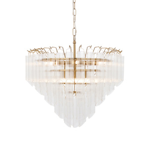Toulouse 12 Pendant Light Clear Ribbed Glass