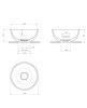 SHELL M+ umywalka nablatowa, Ø35 cm, ash grey mat
