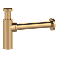 Syfon umywalkowy 5/4", odpływ 32mm, okrągły, złoto mat