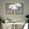 Lampa wisząca STONE FLAT 60 cm - biała lampa w stylu japandi