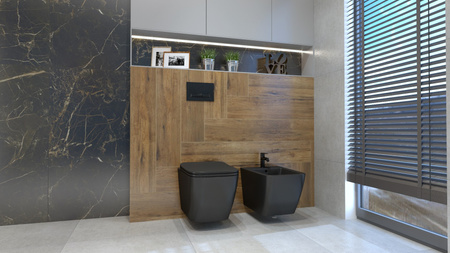 Miska wisząca WC z Deską Lino black