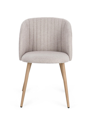 Krzesło BIZZOTTO QUEEN – taupe / naturalny (2 szt.)