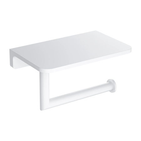 MODERN PROJECT uchwyt na papier toaletowy z półką, biały mat