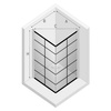 KABINA NEW SOLEO BLACK KWADRATOWA U 90x90x195 KRATKA - CZYSTE 6mm ACTIVE SHIELD