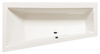 ANDRA L wanna asymetryczna 170x90x45cm, ivory