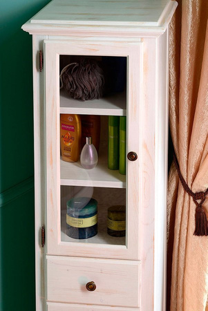 RETRO słupek wysoki 40x170x36cm, starobiała, lewa