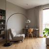 LAMPA STOJĄCA PODŁOGOWA CZARNO-CHROMOWANA AZURRO C1