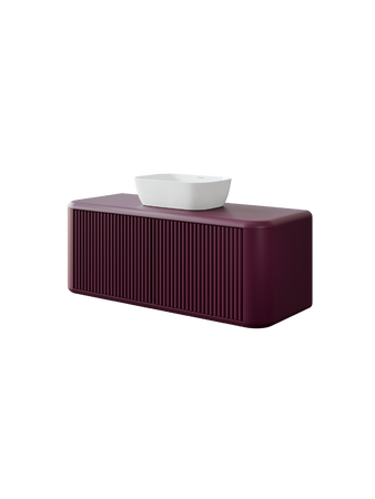Szafka łazienkowa Maiori wisząca z blatem 120 cm welur bordo 006-SU120-03