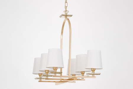 LAMPA WISZĄCA BIAŁO-ZŁOTA LIMERA W6