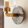 Travi Wall Light Dark Brown Emperador Marble