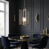 NOWOCZESNA LAMPA WISZĄCA LOFT ZŁOTA MANHATTAN W1