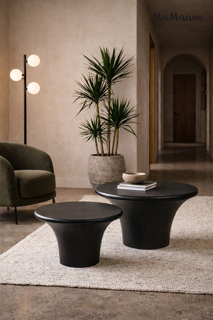 MaMaison zestaw stolików kawowych PODIUM  60 / 75 czarny