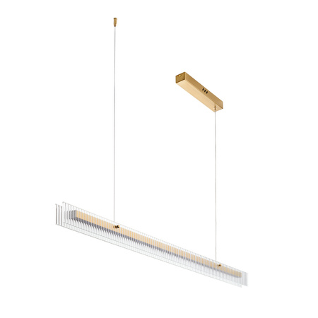 Lampa wisząca LONGIN-120 - LED, złota listwa ze szklaną obudową