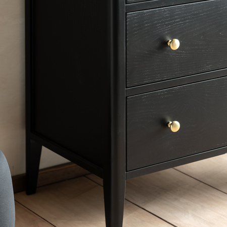 Acton 3 Drawer Chest Black 870x450x870mm