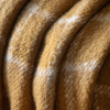 Poly Faux Mohair Check Throw Mustard 1300x1500mm