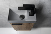 PICCOLINO umywalka betonowa, 30,8x17cm, bateria z prawej strony, szary mat