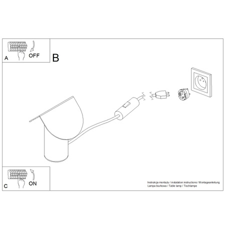 Lampa biurkowa BISCUIT biała LED 3000K