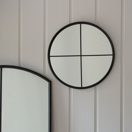 Frida Round Mirror Black 600 x 40 x 600 mm