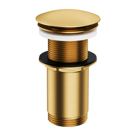 korek klik-klak do umywalki bez przelewu, złoty szczotkowany